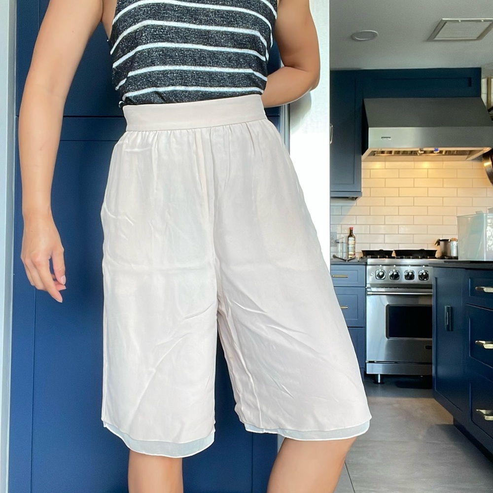 Chloe Georgette Silk Culottes Size 38 wide leg pant